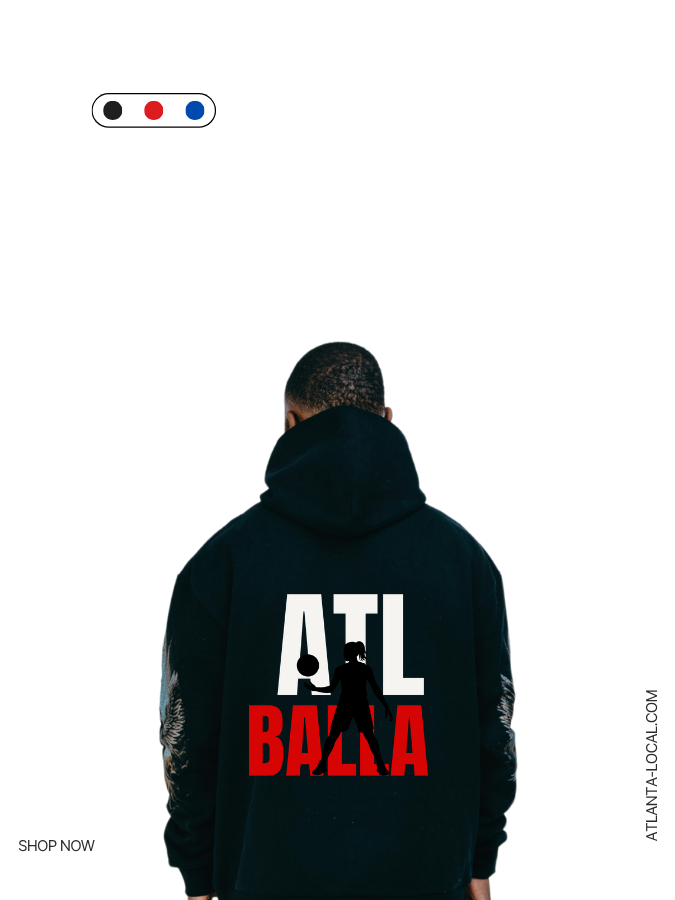 ATL Baller Hoodie – White Red