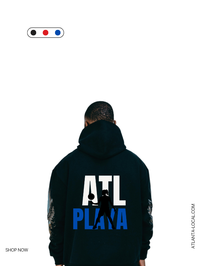 ATL Playa Hoodie – White Blue